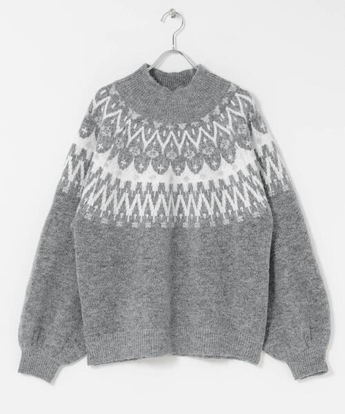 ITEMS URBANRESEARCH（アイテムズ アーバンリサーチ）の「シャギーノルディックニット（ニット/セーター・レディース・グレー/ネイビー/ブラウン・FREE）」の20枚目の写真