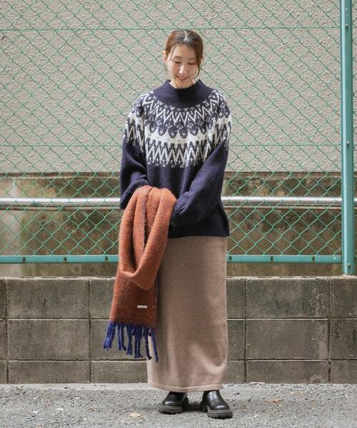 大きいサイズ 5L【未使用】23区 アルパカ混 ノルディック ニット シャギー ITEMS URBANRESEARCH（アイテムズ アーバンリサーチ） ニット セーター