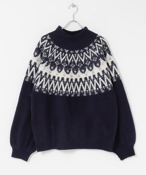 ITEMS URBANRESEARCH（アイテムズ アーバンリサーチ）の「シャギーノルディックニット（ニット/セーター・レディース・グレー/ネイビー/ブラウン・FREE）」の17枚目の写真