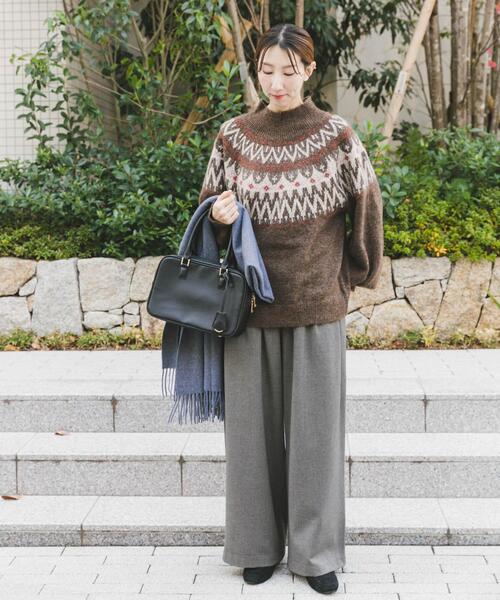 ITEMS URBANRESEARCH（アイテムズ アーバンリサーチ）の「シャギーノルディックニット（ニット/セーター・レディース・グレー/ネイビー/ブラウン・FREE）」の10枚目の写真