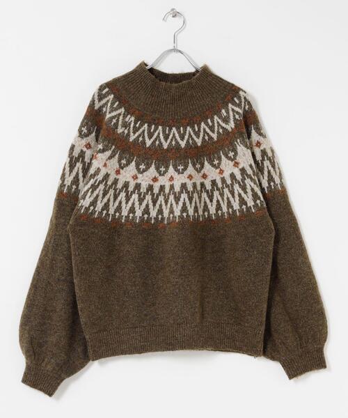 ITEMS URBANRESEARCH（アイテムズ アーバンリサーチ）の「シャギーノルディックニット（ニット/セーター・レディース・グレー/ネイビー/ブラウン・FREE）」の13枚目の写真