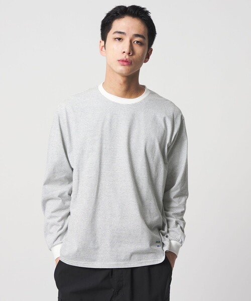 DISCUS ATHLETIC（ディスカス　アスレチック）の「【別注】＜DISCUS ATHLETIC×CITEN＞ボーダーロンT（Tシャツ/カットソー・メンズ・ホワイト/ライム/ネイビー・M/L）」の7枚目の写真