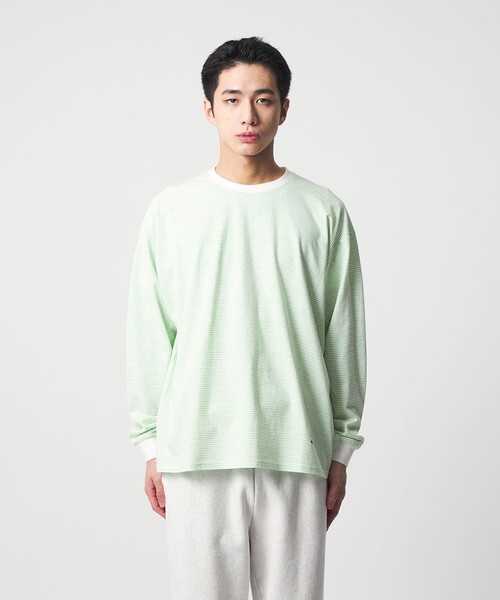 DISCUS ATHLETIC（ディスカス　アスレチック）の「【別注】＜DISCUS ATHLETIC×CITEN＞ボーダーロンT（Tシャツ/カットソー・メンズ・ホワイト/ライム/ネイビー・M/L）」の12枚目の写真