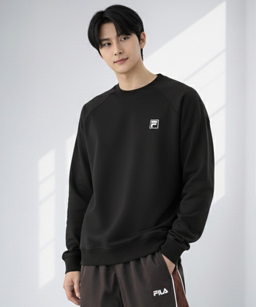 FILA(フィラ)の「FILA フィラ ワンポイント プルオーバー 裏毛 スウェット(スウェット・メンズ・ブラック/オフホワイト/ネイビー・M/L/LL/3L/S)」の3枚目の写真