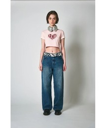 【IAMU】Unisex  Denim Pants　ワイドデニムパンツ（ユニセックス）