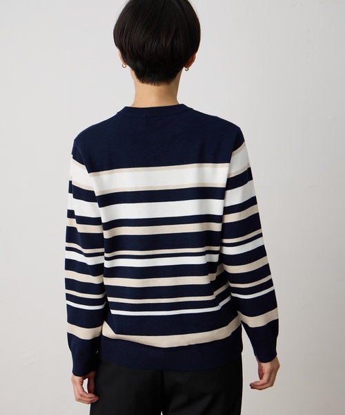 DECOY SINCE 1981（デコイシンスイチキュウハチイチ）の「マルチボーダーニットプルオーバー【洗える】（ニット/セーター・レディース・グレー/ネイビー・M/L/LL）」の15枚目の写真