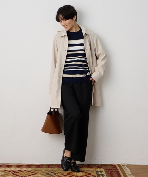 DECOY SINCE 1981（デコイシンスイチキュウハチイチ）の「マルチボーダーニットプルオーバー【洗える】（ニット/セーター・レディース・グレー/ネイビー・M/L/LL）」の4枚目の写真