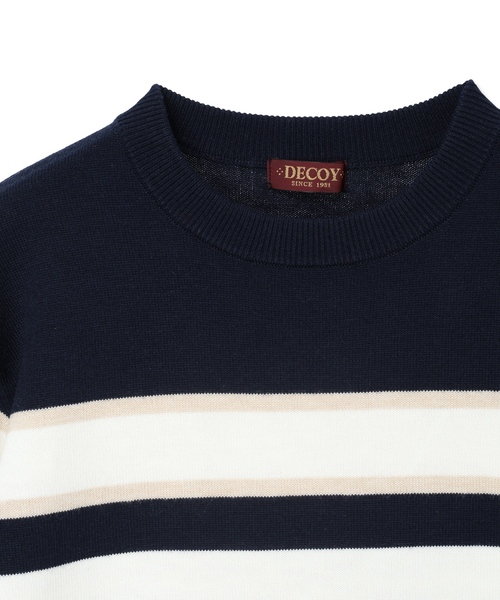 DECOY SINCE 1981（デコイシンスイチキュウハチイチ）の「マルチボーダーニットプルオーバー【洗える】（ニット/セーター・レディース・グレー/ネイビー・M/L/LL）」の7枚目の写真