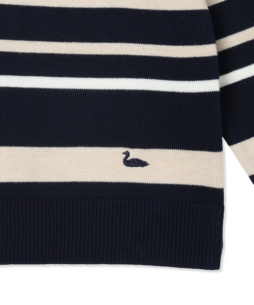 DECOY SINCE 1981（デコイシンスイチキュウハチイチ）の「マルチボーダーニットプルオーバー【洗える】（ニット/セーター・レディース・グレー/ネイビー・M/L/LL）」の8枚目の写真