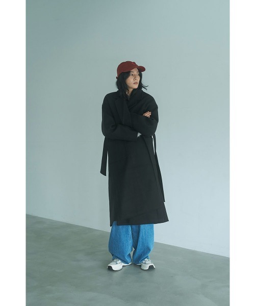 marjour（マージュール）の「WOOL BLEND GOWN COAT（その他アウター・レディース・ブラック・M）」の6枚目の写真