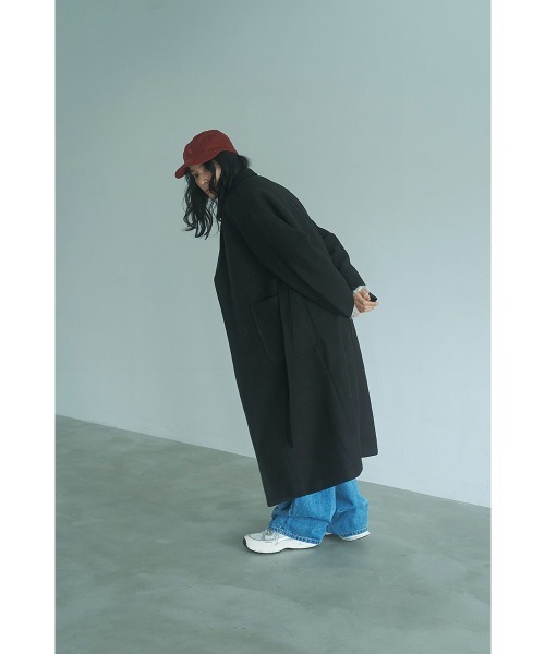 marjour（マージュール）の「WOOL BLEND GOWN COAT（その他アウター・レディース・ブラック・M）」の7枚目の写真