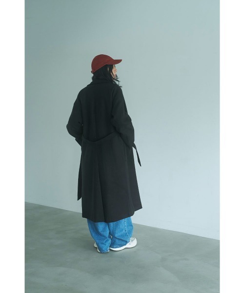 marjour（マージュール）の「WOOL BLEND GOWN COAT（その他アウター・レディース・ブラック・M）」の8枚目の写真