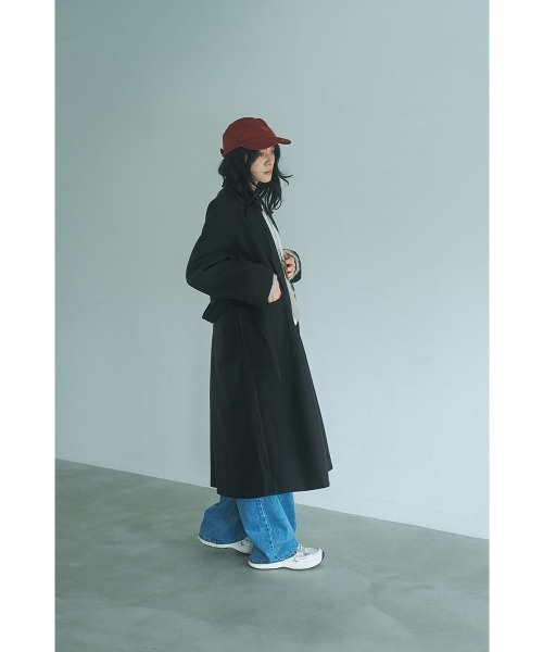 marjour（マージュール）の「WOOL BLEND GOWN COAT（その他アウター・レディース・ブラック・M）」の9枚目の写真