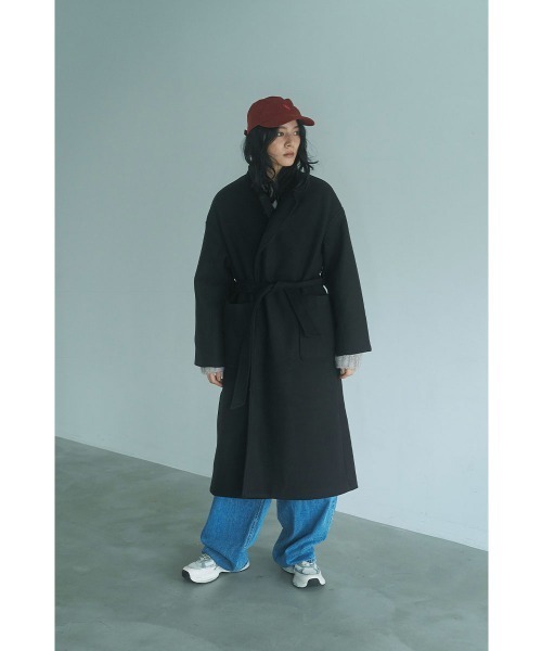 marjour（マージュール）の「WOOL BLEND GOWN COAT（その他アウター・レディース・ブラック・M）」の10枚目の写真