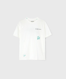 BIRTHDAYSUIT（バースデースーツ）の「PAINTED FLAG T-SHIRT (WHITE)（Tシャツ/カットソー）」