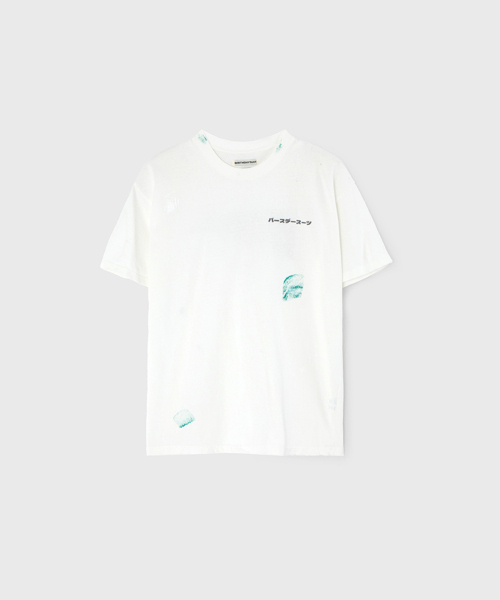 PAINTED FLAG T-SHIRT (WHITE)