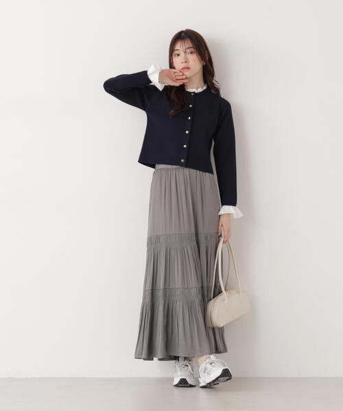 EDIT COLOGNE(エディットコロン)の「<E>ランダムギャザースカート / 1216127200(スカート・レディース・パープル/ベージュ/ダークグレー・MEDIUM/P/S)」の13枚目の写真