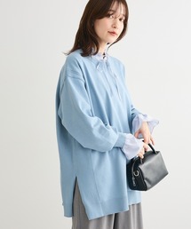 もちやわサイドリブニットチュニック