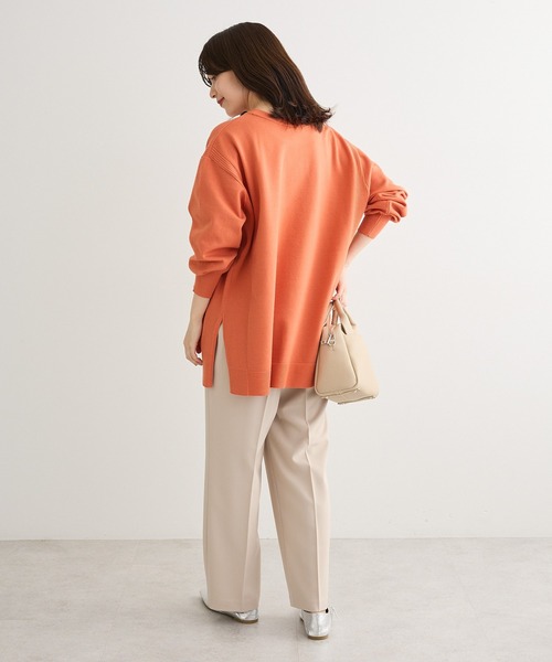 Green　Parks（グリーンパークス）の「もちやわサイドリブニットチュニック（ニット/セーター・レディース・オレンジ/ブルー/杢グレー/ダークネイビー・FREE）」の18枚目の写真