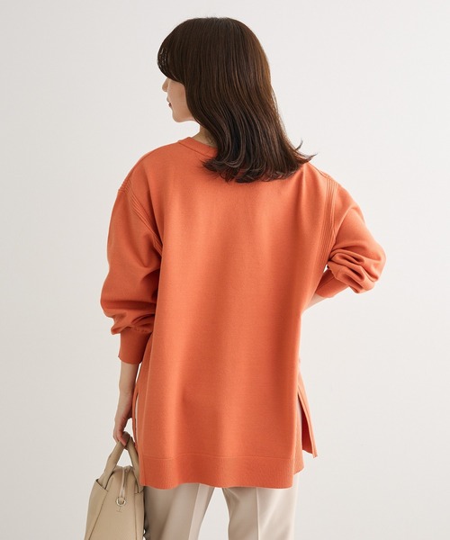 Green　Parks（グリーンパークス）の「もちやわサイドリブニットチュニック（ニット/セーター・レディース・オレンジ/ブルー/杢グレー/ダークネイビー・FREE）」の21枚目の写真
