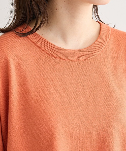 Green　Parks（グリーンパークス）の「もちやわサイドリブニットチュニック（ニット/セーター・レディース・オレンジ/ブルー/杢グレー/ダークネイビー・FREE）」の22枚目の写真