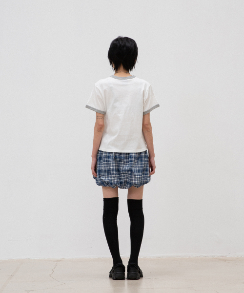 ISTKUNST(イストクンスト)の「ショップクロップリンガーティー_ホワイト(IK2FMFT528A)(Tシャツ/カットソー・レディース・ホワイト・FREE)」の7枚目の写真