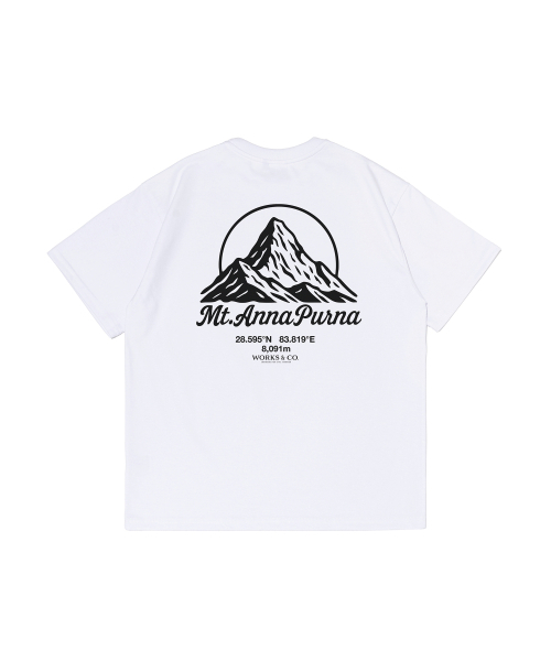 WORKS & CO.(ワークス アンド コー)の「ANNA マウンテン オーバーサイズ 半袖Tシャツ (ホワイト)(Tシャツ/カットソー・レディース・その他・FREE)」の2枚目の写真