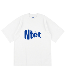 NTET（エンティーイーティー）の「ウェットロゴオーバーサイズ半袖Tシャツホワイト（Tシャツ/カットソー）」