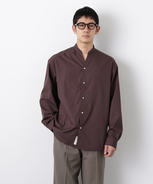 NANO universe(ナノユニバース)の「「大人のワイドシャツ」バンドカラー 長袖(シャツ/ブラウス・メンズ・ライトブラウン/ライトイエロー/ミント・M/L)」の13枚目の写真