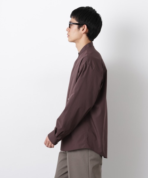 NANO universe(ナノユニバース)の「「大人のワイドシャツ」バンドカラー 長袖(シャツ/ブラウス・メンズ・ライトブラウン/ライトイエロー/ミント・M/L)」の14枚目の写真