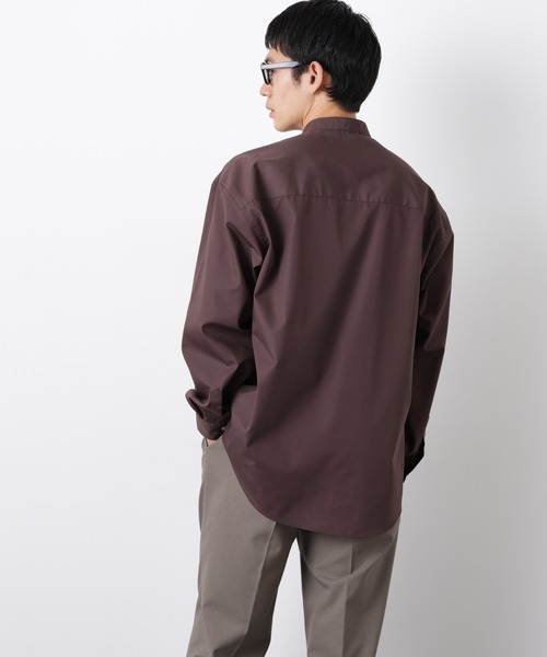 NANO universe(ナノユニバース)の「「大人のワイドシャツ」バンドカラー 長袖(シャツ/ブラウス・メンズ・ライトブラウン/ライトイエロー/ミント・M/L)」の15枚目の写真