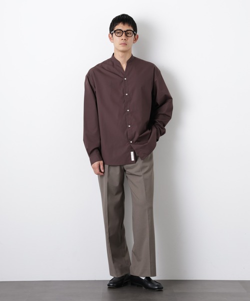 NANO universe(ナノユニバース)の「「大人のワイドシャツ」バンドカラー 長袖(シャツ/ブラウス・メンズ・ライトブラウン/ライトイエロー/ミント・M/L)」の16枚目の写真