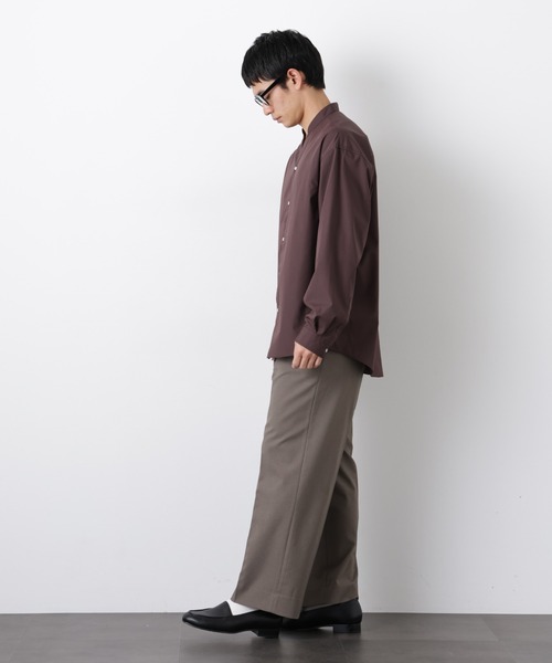 NANO universe(ナノユニバース)の「「大人のワイドシャツ」バンドカラー 長袖(シャツ/ブラウス・メンズ・ライトブラウン/ライトイエロー/ミント・M/L)」の18枚目の写真