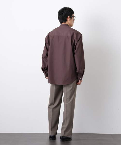 NANO universe(ナノユニバース)の「「大人のワイドシャツ」バンドカラー 長袖(シャツ/ブラウス・メンズ・ライトブラウン/ライトイエロー/ミント・M/L)」の19枚目の写真