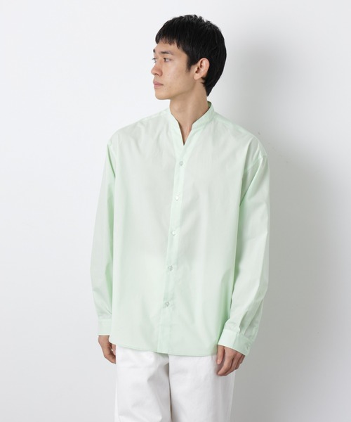 NANO universe(ナノユニバース)の「「大人のワイドシャツ」バンドカラー 長袖(シャツ/ブラウス・メンズ・ライトブラウン/ライトイエロー/ミント・M/L)」の21枚目の写真