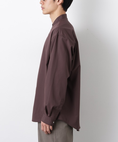 NANO universe(ナノユニバース)の「「大人のワイドシャツ」バンドカラー 長袖(シャツ/ブラウス・メンズ・ライトブラウン/ライトイエロー/ミント・M/L)」の6枚目の写真