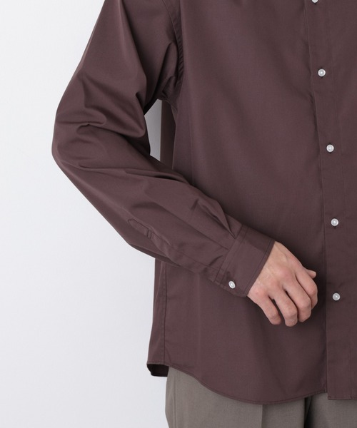 NANO universe(ナノユニバース)の「「大人のワイドシャツ」バンドカラー 長袖(シャツ/ブラウス・メンズ・ライトブラウン/ライトイエロー/ミント・M/L)」の9枚目の写真