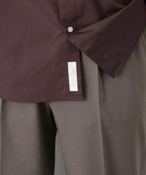 NANO universe(ナノユニバース)の「「大人のワイドシャツ」バンドカラー 長袖(シャツ/ブラウス・メンズ・ライトブラウン/ライトイエロー/ミント・M/L)」の11枚目の写真