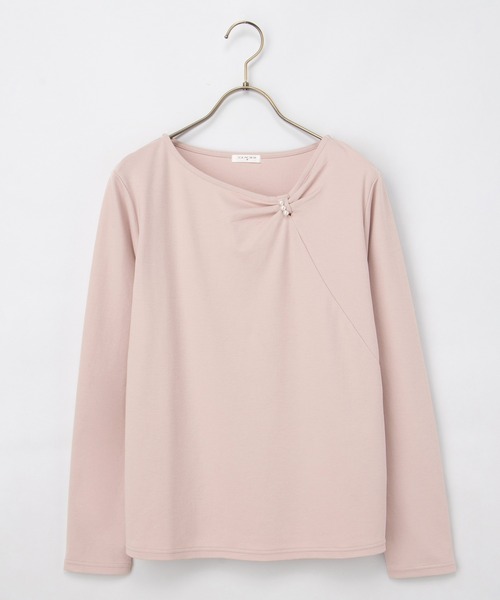Honeys(ハニーズ)の「きれいめパール付Tシャツ(Tシャツ/カットソー・レディース・ホワイト/ピンク/ネイビー・LL/L/S/M)」の18枚目の写真