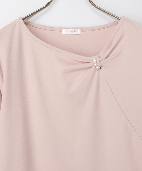 Honeys(ハニーズ)の「きれいめパール付Tシャツ(Tシャツ/カットソー・レディース・ホワイト/ピンク/ネイビー・LL/L/S/M)」の19枚目の写真
