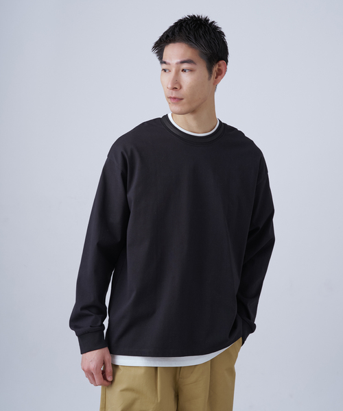 B.C STOCK（ベーセーストック）の「Deux Allures / ドゥ アリュール バイカラーパイピング Tシャツ（Tシャツ/カットソー・メンズ・ブラック/ブルー/ホワイト・FREE）」の6枚目の写真