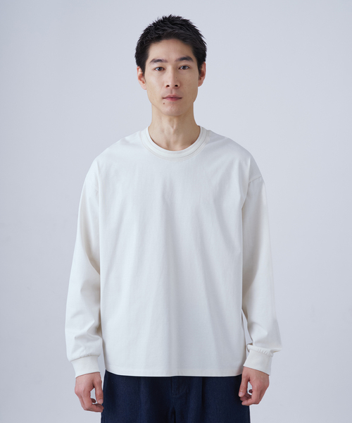 B.C STOCK（ベーセーストック）の「Deux Allures / ドゥ アリュール バイカラーパイピング Tシャツ（Tシャツ/カットソー・メンズ・ブラック/ブルー/ホワイト・FREE）」の10枚目の写真