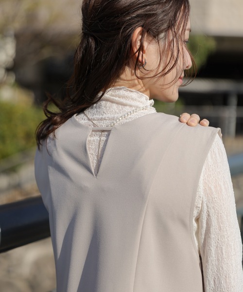 Bou Jeloud(ブージュルード)の「【はあちゅう*Bou Jeloud】ポコポコインナー(Tシャツ/カットソー・レディース・オフホワイト/ブラック・FREE)」の10枚目の写真