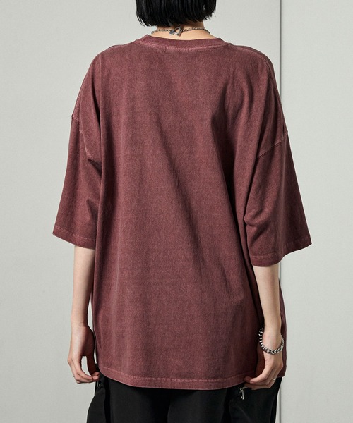 Alfred Alex(アルフレッドアレックス)の「【Alfred Alex】ヴィンテージライク ピグメント オーバーサイズ プリントTシャツ(Tシャツ/カットソー・メンズ・ワイン/ブラック/ブラック系/ネイビー/ダークブラウン・L/M)」の22枚目の写真