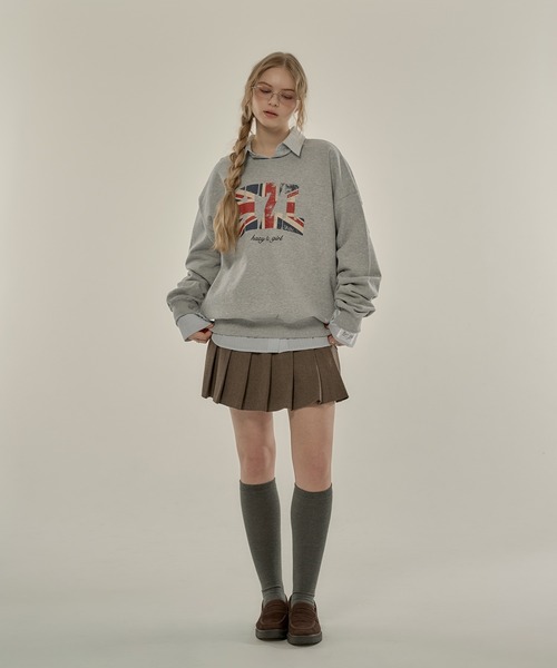 hazyl（ヘイジル）の「flag logo sweat/フラッグロゴスウェット（スウェット・レディース・グレー/ネイビー・フリー）」の21枚目の写真