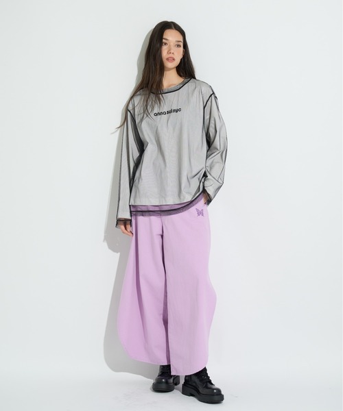 ANNA SUI NYC(アナ スイ エヌ ワイ シー)の「メッシュレイヤードロングTシャツ(Tシャツ/カットソー・レディース・パープル/ピンク/ブラック・FREE)」の9枚目の写真
