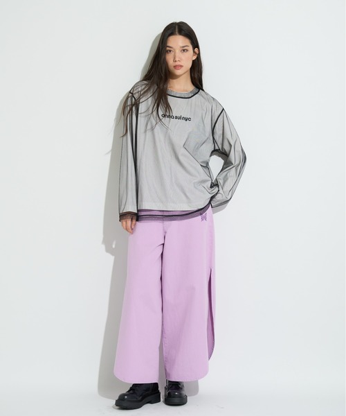 ANNA SUI NYC(アナ スイ エヌ ワイ シー)の「メッシュレイヤードロングTシャツ(Tシャツ/カットソー・レディース・パープル/ピンク/ブラック・FREE)」の8枚目の写真