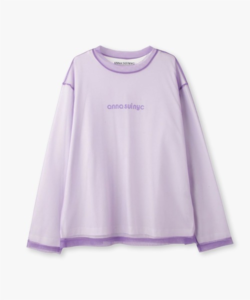 ANNA SUI NYC(アナ スイ エヌ ワイ シー)の「メッシュレイヤードロングTシャツ(Tシャツ/カットソー・レディース・パープル/ピンク/ブラック・FREE)」の13枚目の写真