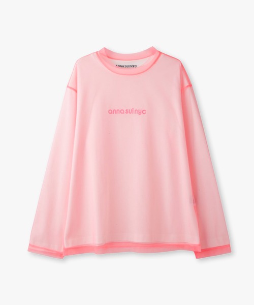 ANNA SUI NYC(アナ スイ エヌ ワイ シー)の「メッシュレイヤードロングTシャツ(Tシャツ/カットソー・レディース・パープル/ピンク/ブラック・FREE)」の11枚目の写真
