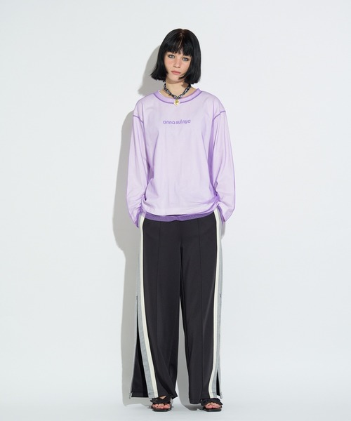 anna sui nyc(アナ スイ エヌ ワイ シー)の「メッシュレイヤードロングTシャツ(Tシャツ/カットソー・レディース・パープル/ピンク/ブラック・FREE)」の22枚目の写真
